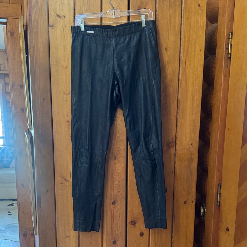 Polo by Ralph Lauren Black Skinny Leather Pants